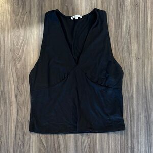 Reformation Black Sleeveless Top